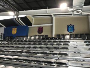 shields in stadium