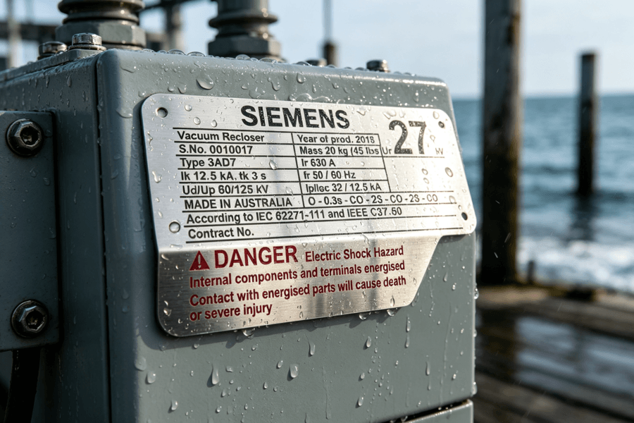 stainless steel labels marine grade
