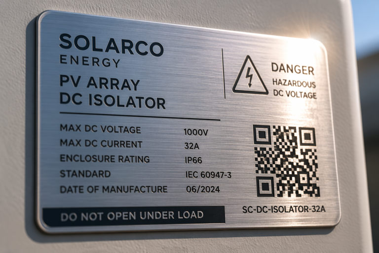 stainless steel solar industry label