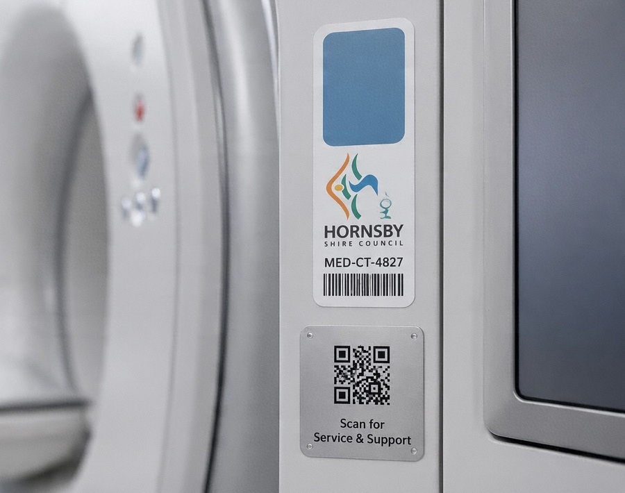 durable metal asset labels med