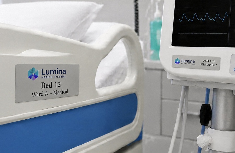 metal asset label medical industry