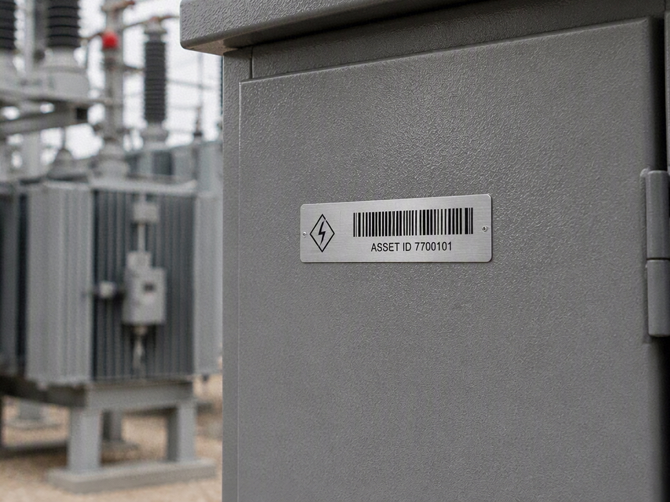 asset labels electrical plant
